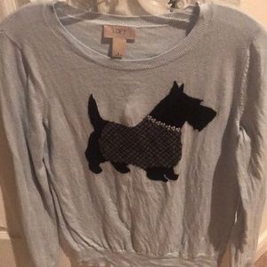 LOFT Scotty dog sweater